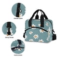 thumbnail image 5 of Lunch Bag Portable Crossbody Meal Bag Cooler Bag Insulated Lunch Bag Food Bag Handheld & Crossbody Design Cartoon White Chrysanthemum, 5 of 6
