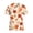 Deep Red, variant on LNZGNM Women's Scrub Top V neck Short Sleeve Botanical Print Medical Uniform Loose Fit Medical Scrub Tops for Women,Brown(S)