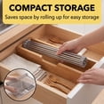 thumbnail image 5 of Roll Up Dish Drying Rack, 18.5" x 15.7" Stainless Steel Foldable Sink Rack, Anti-Slip Over Sink Storage Rack, Multi-Purpose Kitchen Drying Organizer for Sink Top, 5 of 8
