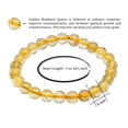 thumbnail image 3 of Natural Gold Rutilated Quartz 8mm Round Shape Smooth Cut Beads Stretchable Bracelet for Men & Women., 3 of 5