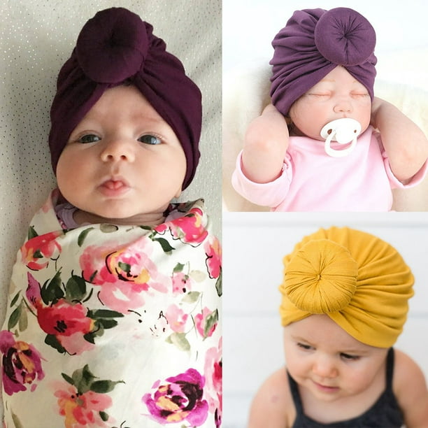 Chapeau Pour Bébé Fille, Turban À Nœuds, Accessoires De