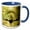 Blue/White, variant on 3drose, Awesome Skeleton with Skulls, 11oz Mug