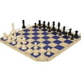 thumbnail image 5 of Club Special Silicone Chess Set Black & Ivory Pieces with Blue & Buff Silicone Board - 3.5" King, 5 of 7