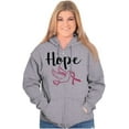 thumbnail image 5 of Breast Cancer Awareness Hope Dove Zip Hoodie Sweatshirt Women Brisco Brands S, 5 of 6
