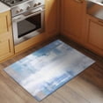thumbnail image 3 of 2x3 Door Mat Rug, Blue Grey Abstract Art Non-Skid Rubber Backing Large Rectangle Rugs - Living Room Bedroom Home Office, Modern Shabby Farmhouse Indoor Floor Mat Carpets Washable Rug, 3 of 9