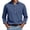 Dark Blue, variant on Men's Half Placket Collared Shirt, Point Collar with Rolled Sleeves, Single Pocket for leisure daily use Blue S