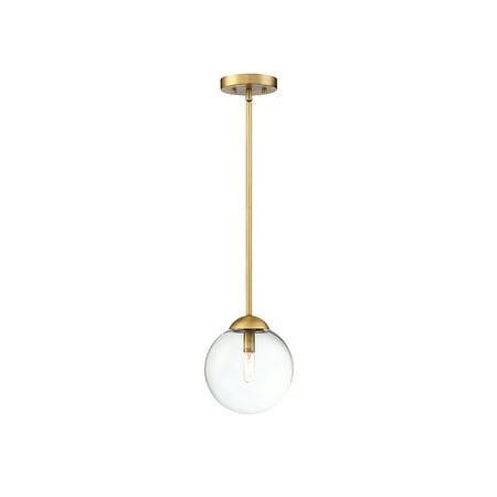 

Trade Winds Lighting TW90072-NB Chelsea Glass Pendant Light in Natural Brass