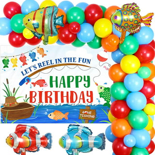 Gone Fishing Party Plates Napkins -142pcs Fishing Themed Party Decorations Fishing Birthday Tableware for Little Fisherman Ofishally One Birthday