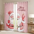 thumbnail image 2 of Castle Fairy Teens Children Cute Santa Claus Black Out Curtains,Xmas Snowflake Curtains Pack Of 2 (42X63 Each),Pink Red White Bedroom Curtains,Ultra Soft Home Decor, 2 of 6