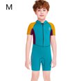 thumbnail image 2 of Niños trajes de baño Sunprotection traje de buceo ultrafino Neopreno Nylon traje de baño de una sola pieza para el buceo juvenil Snorkeling Surfing Natación amarillo M Methold OD003672-02, 2 of 7