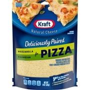 Kraft Deliciously Paired Mozzarella & Parmesan Shredded Cheese for Pizza, 8 oz Bag