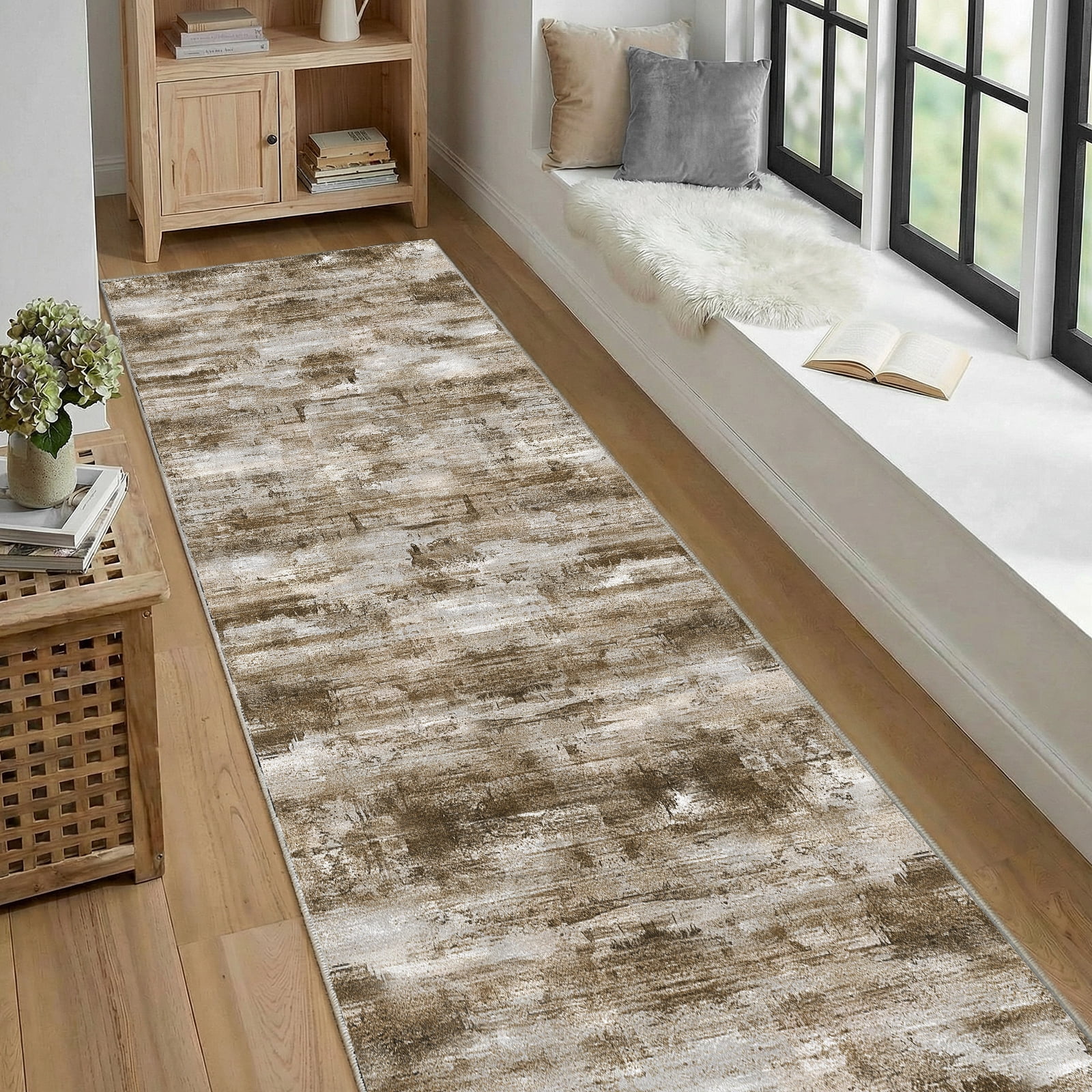 2'x8' Kitchen Runner Rug,Non-Slip Entryway Runner Laundry Rug,Boho Indoor Machine Washable Hallway Runner Rugs Throw Carpet for Living Room Bedroom Dining Room Hallway Kitchen