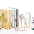 thumbnail image 3 of 1 Pair Iron Wrought Book Stands Creative Cactus Shaped Bookracks Desktop Book Magazine Organizer Storage Holder, 3 of 7