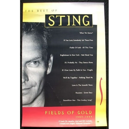 Sting Fields of Gold Best Of Poster (Best Type Of Gold)