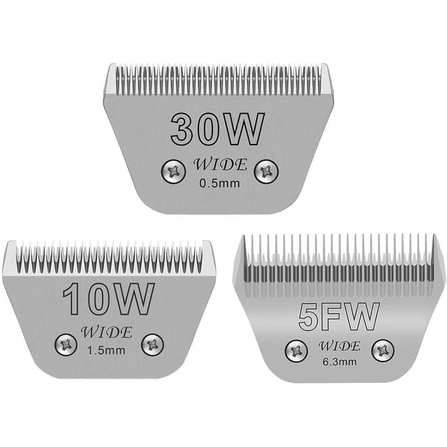 Cuchillas anchas para peluquería canina compatibles con Andis, Oster y Wahl