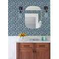 thumbnail image 2 of 3122-10522 Nunkie Navy Sardine Wallpaper with Playful Coastal Charm in Navy Blue Off White Colors Coastal Style Prepasted Acrylic Coated Paper, 2 of 3