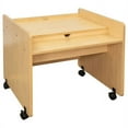 thumbnail image 2 of Tot Mate Children's Desk Wooden Mobile Kids Table on Wheels, Classroom Furniture, 30" Wide, Maple, 2 of 10