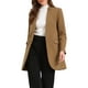 thumbnail image 1 of Abrigo de invierno para mujer con cuello de pico, de manga larga, con un botón, abrigo de longitud media, exterior XS color caqui, 1 of 6