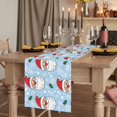 thumbnail image 2 of Table Runners 60 Inches Long Dress Scarves, Merry Christmas Farmhouse Kitchen/Dining Table Runner, Small Coffee Tablerunners, Santa Claus Xmas Winter Leaves Snowflake Sky Blue 13x60 Inch, 2 of 9