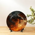 thumbnail image 6 of Easygdp Fiery Dragon Of Chaos Bone China Decorative Plate Ceramic Dinner Plates Art Crafts with Display Stand-6in, 6 of 6