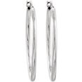 thumbnail image 2 of FB Jewels Sterling Silver 18x24mm Oval Tube Hoop Earrings, 2 of 2