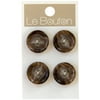 Le Bouton Brown 3/4" 4-Hole Buttons, 4 Pieces