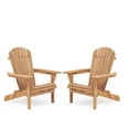 thumbnail image 2 of Aukfa Folding Adirondack Chair Set of 2, Fire Pit Chair for Patio Outdoor - Brown, 2 of 8