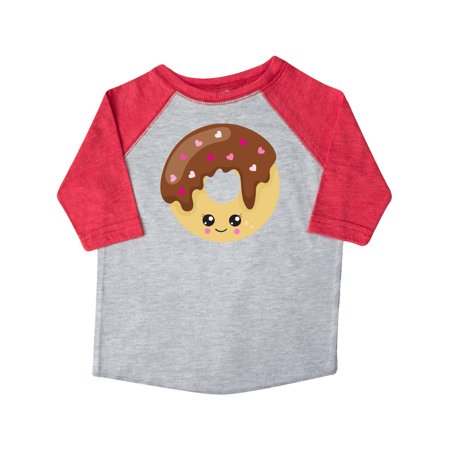 

Inktastic Kawaii Donut Donut With Hearts Chocolate Donut Gift Toddler Boy or Toddler Girl T-Shirt