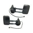 thumbnail image 3 of Power Door Mirror Set of 2 - Manual Telescopic Trailer Towing with Heated Glass, Turn Signal, Manual Folding - Black Textured - Compatible with 2007 - 2014 Chevy Silverado 2500 HD 2008 2011 2013, 3 of 3