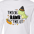 thumbnail image 4 of Inktastic Halloween Trick Rawr Treat with Dinosaur Long Sleeve Youth T-Shirt, 4 of 5