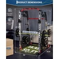 thumbnail image 5 of GARVEE Smith Machine Home Gym Power Cage,2200 lbs Squat Rack with LAT Pulldown,Cable Crossover & Leg Hold-Down,Full Body Strength Equipment for Home Workout,Red, 5 of 9