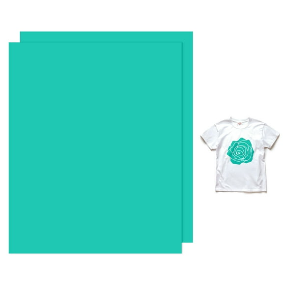 Uxcell 2 Hojas de Vinilo Puff 3D para Transferencia de Calor 12x10 Pulgadas Verde Vintage para Camisetas y Proyectos de Tela DIY
