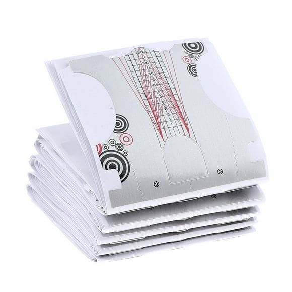 Extremidades de extensión de uñas Sunnimix 100 piezas Cuadrados Pegatinas para Acrílico Geles gris