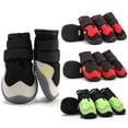 thumbnail image 2 of Topfight Pet Snow - Botas de lluvia para perros antisalpicaduras y reflectantes nocturnos, protector de calzado transpirable para gatos pequeños y cachorros, 2 of 5