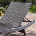 thumbnail image 2 of Santina Outdoor Contemporary Brown Wicker Chaise Lounge, 2 of 5