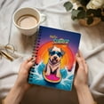 thumbnail image 3 of Retro Surfing Soft Coated Wheaten Terrier in Cool Sunglasses Hello Summer Waves Spiral Bound Journal Wheatie Dog Lover 5x7in Spiral Notebook - 10001, 3 of 5