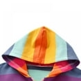 thumbnail image 5 of GYRATEDREAM Baby Kid Girl Hooded Jacket Rainbow Stripes Sweatshirts Coat Tops Zip Hoodie Outerwear Clothes, 5 of 10