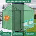 thumbnail image 5 of EAGLE PEAK 10x10 FT Portable Walk-in Greenhouse, Pop up Outdoor Green House with Power Access Openings, Green, 5 of 10