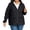 #230Black, variant on Hooded Rain Jacket For Women Zip Up Long Sleeve Lightweight Windbreaker Running Jacket Outerwear With Pockets