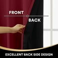 thumbnail image 7 of Kotton Culture Tab Top Curtains Room Darkening 100% Blackout Thermal Insulated Window Treatment Panels for Bedroom, Living Room, Home, Office (1 Panel, 70x63, Burgundy), 7 of 7