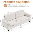thumbnail image 2 of Ourlova 83-Inch Sofa-3 Seater Mid-Century-Chenille Fabric-Tool-Free Assembly-Beige, 2 of 7
