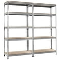 thumbnail image 1 of Patiojoy 5-Tier Industrial Steel Storage Shelves Garage Rack with Adjustable Shelves Sliver, 1 of 6