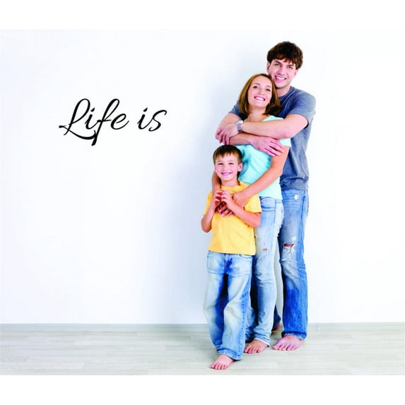 Life Is Vinyl Wall Decal for Home - Miracles Strong Happy Glow Perfect Cute Wall Décor Bedroom Living Room Entry - Removable High Tact - Size: 12 In x 30 In