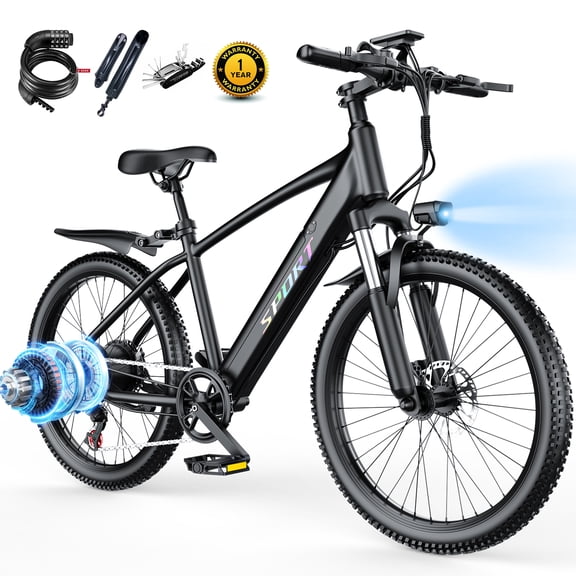 F28-1500W Peak 26" Electric Mountain Bike for Adults,48V 10.5A Off-Road E-Dirt Bike (Removable Battery）55 Mile Range,LCD Display,365 lbs Capacity,Pneumatic Tires-UL2849 Certified (Camp,Trail Rid)