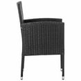thumbnail image 3 of vidaXL Garden Chairs with Black Cushions 2 pcs Black Poly Rattan, 3 of 5