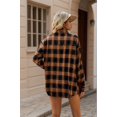 thumbnail image 6 of Women'S Button Down Flannel Shirts Shacket Long Sleeve Collared Business Casual Tops Work Blouses Yellow XXL, 6 of 8