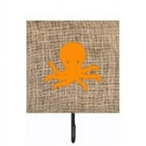 Carolines Treasures BB1090-BL-OR-SH4 Octopus Burlap And Orange Leash Or Key Holder Bb1090