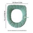 thumbnail image 3 of Wuztai Soft Thick Toilet Seat Cover, Warm Stretchable Washable Cloth Pads For Bathroom Comfort, Acrylic Toilet Seat Cover Pads With Secure Ring, 3 of 5