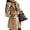 Khaki, variant on comerut Women Winter Coat Thick Hooded Hat Long Sleeves Solid Color Warm Cardigan Plus Size Plush Tight Waist Women Coat for Shopping