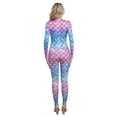 thumbnail image 2 of Jowowha Women Adult One Piece Mermaid Cosplay Long Jumpsuit Halloween Party Dress Up Long Bodysuit Type G L, 2 of 6